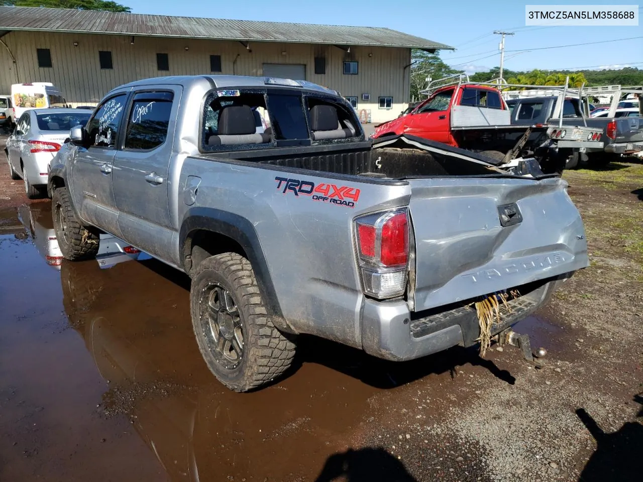 2020 Toyota Tacoma Double Cab VIN: 3TMCZ5AN5LM358688 Lot: 46693344