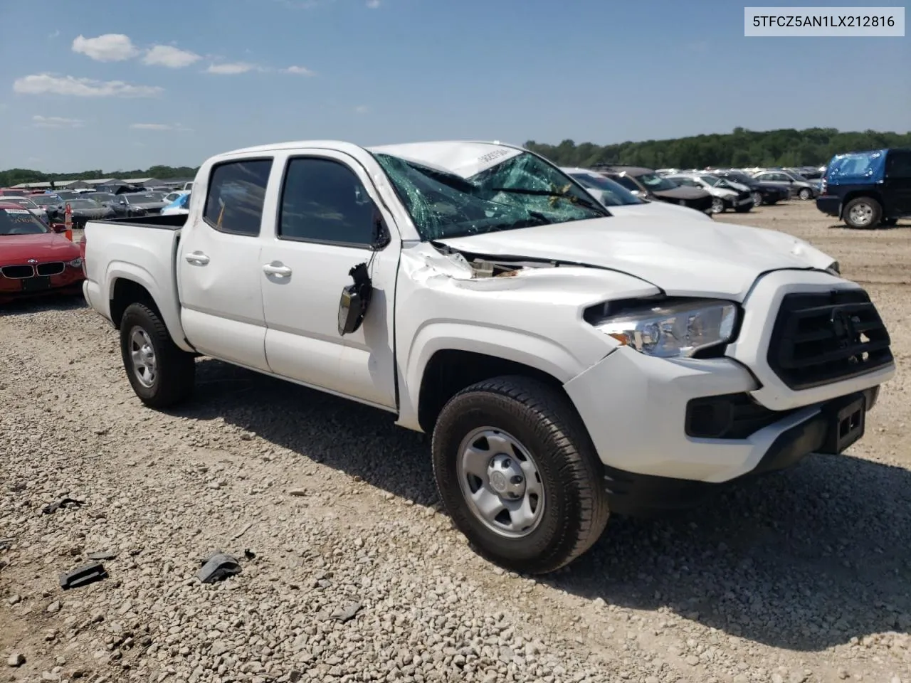 2020 Toyota Tacoma Double Cab VIN: 5TFCZ5AN1LX212816 Lot: 56297504