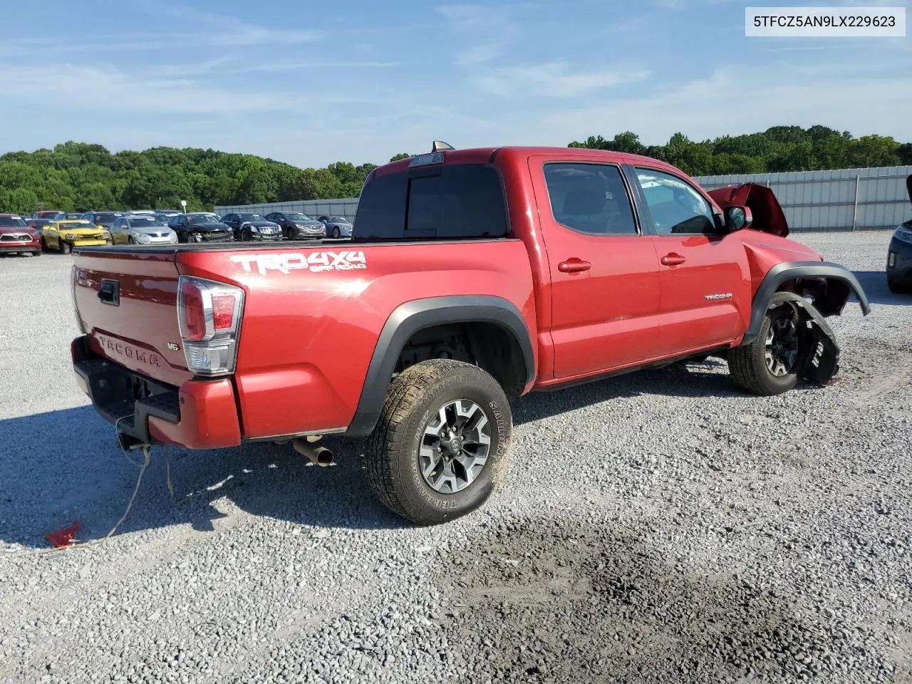 2020 Toyota Tacoma Double Cab VIN: 5TFCZ5AN9LX229623 Lot: 58474634