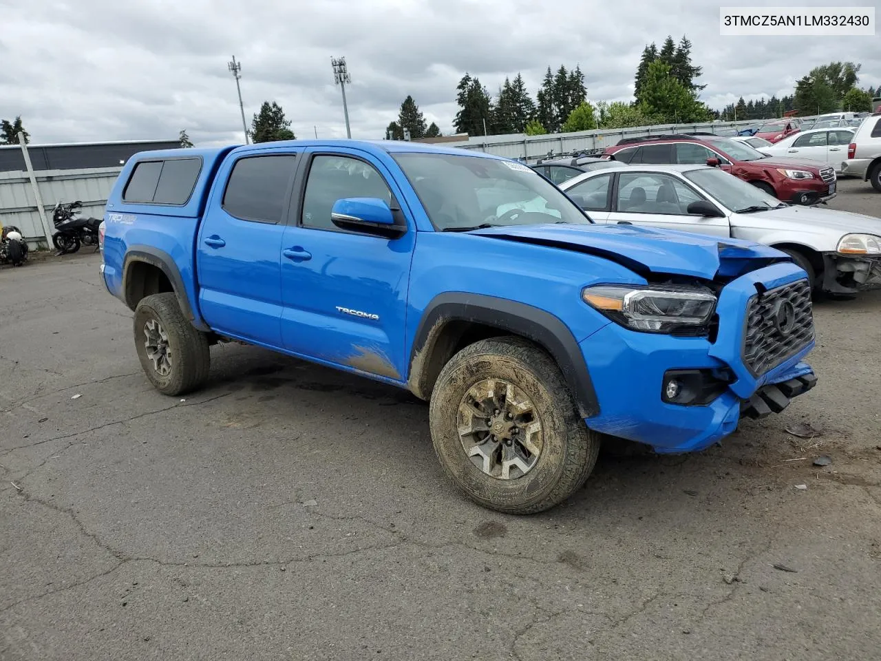 2020 Toyota Tacoma Double Cab VIN: 3TMCZ5AN1LM332430 Lot: 59358694