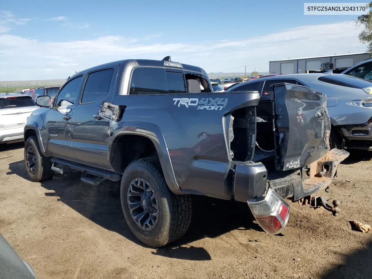 2020 Toyota Tacoma Double Cab VIN: 5TFCZ5AN2LX243170 Lot: 65795884