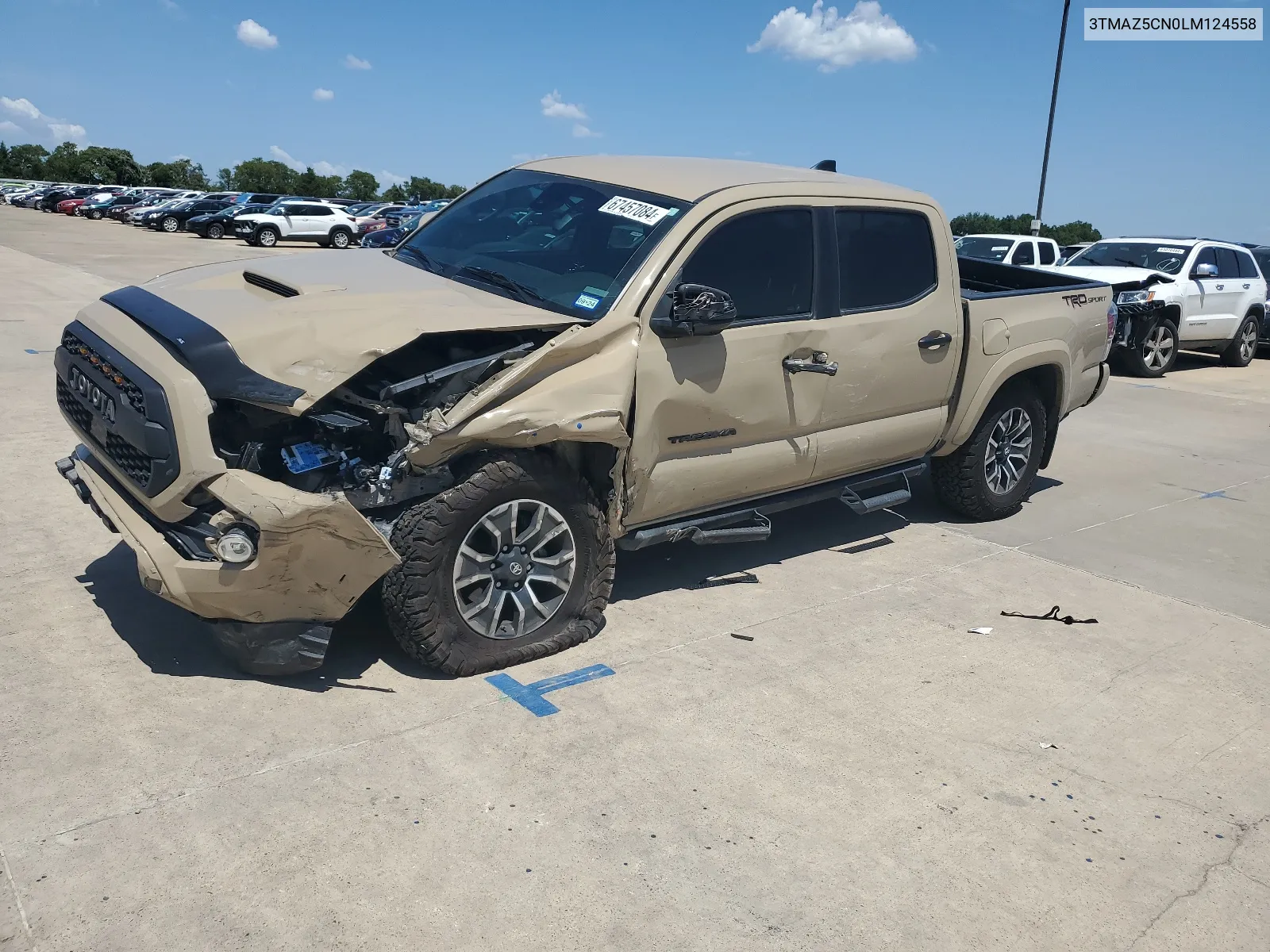 2020 Toyota Tacoma Double Cab VIN: 3TMAZ5CN0LM124558 Lot: 67457084