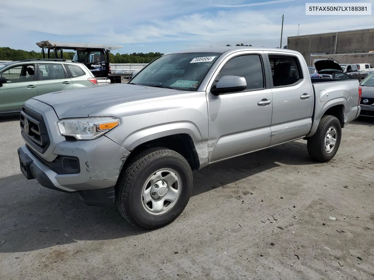 2020 Toyota Tacoma Double Cab VIN: 5TFAX5GN7LX188381 Lot: 70004954