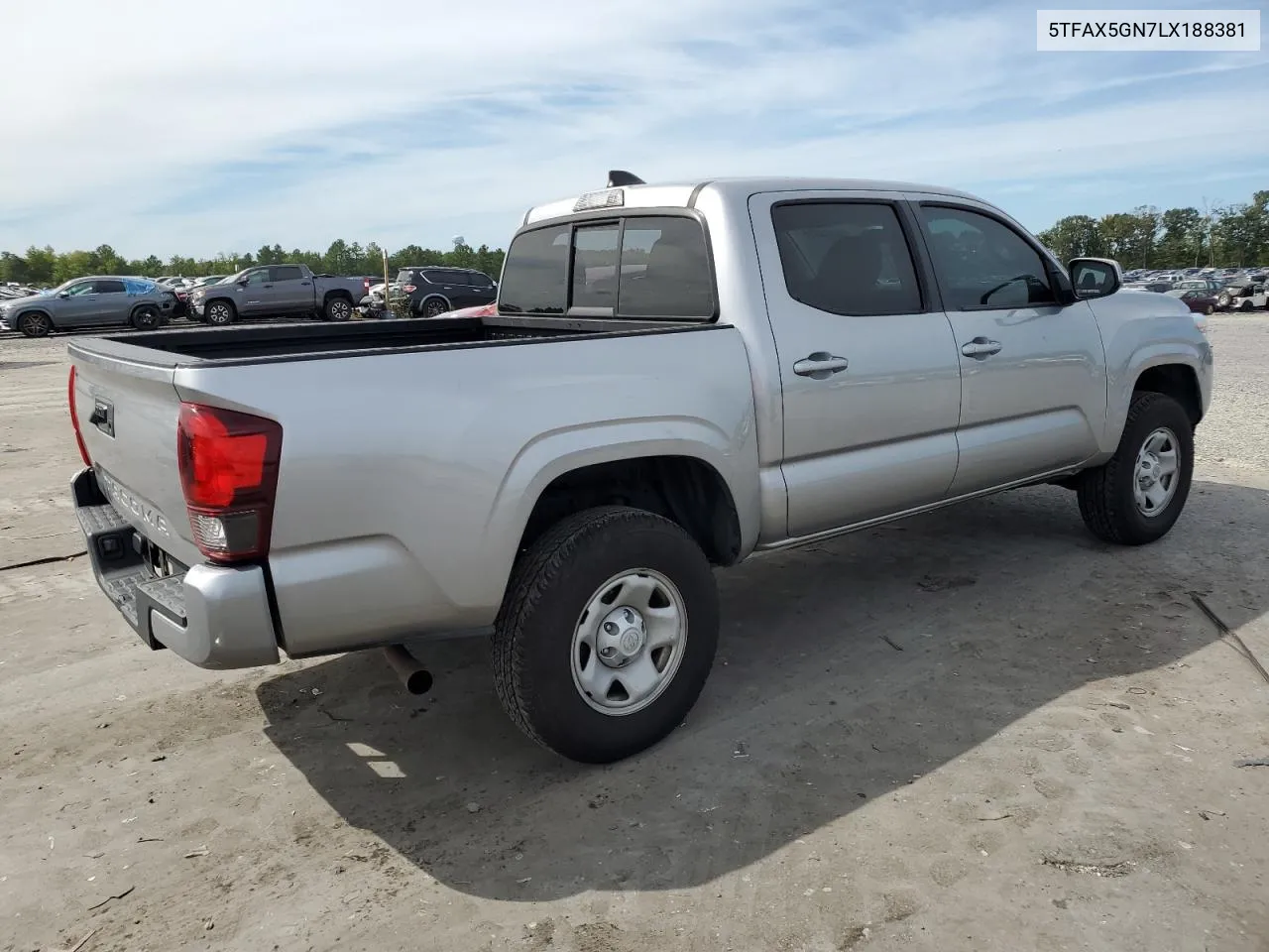 2020 Toyota Tacoma Double Cab VIN: 5TFAX5GN7LX188381 Lot: 70004954