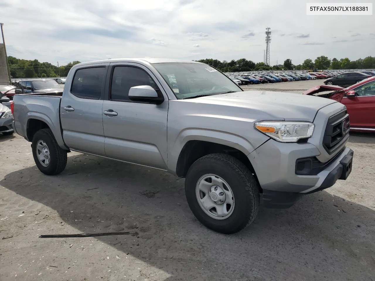 2020 Toyota Tacoma Double Cab VIN: 5TFAX5GN7LX188381 Lot: 70004954