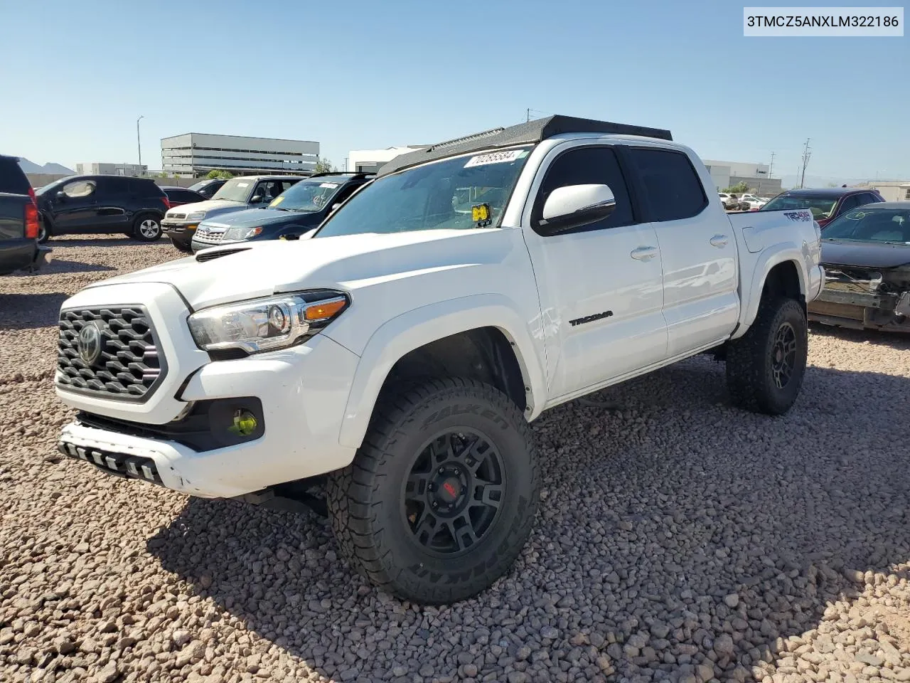 2020 Toyota Tacoma Double Cab VIN: 3TMCZ5ANXLM322186 Lot: 70285584