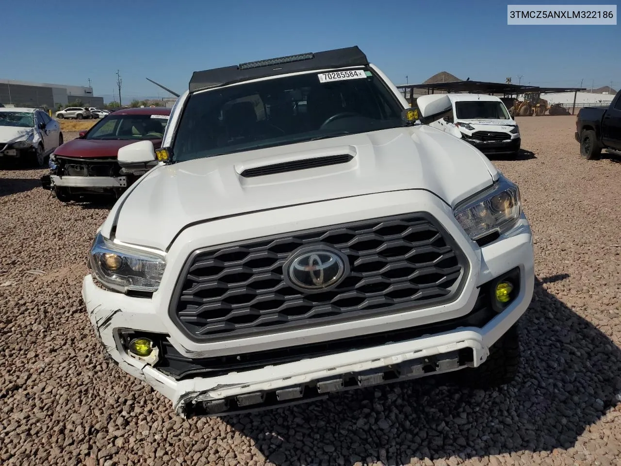 2020 Toyota Tacoma Double Cab VIN: 3TMCZ5ANXLM322186 Lot: 70285584