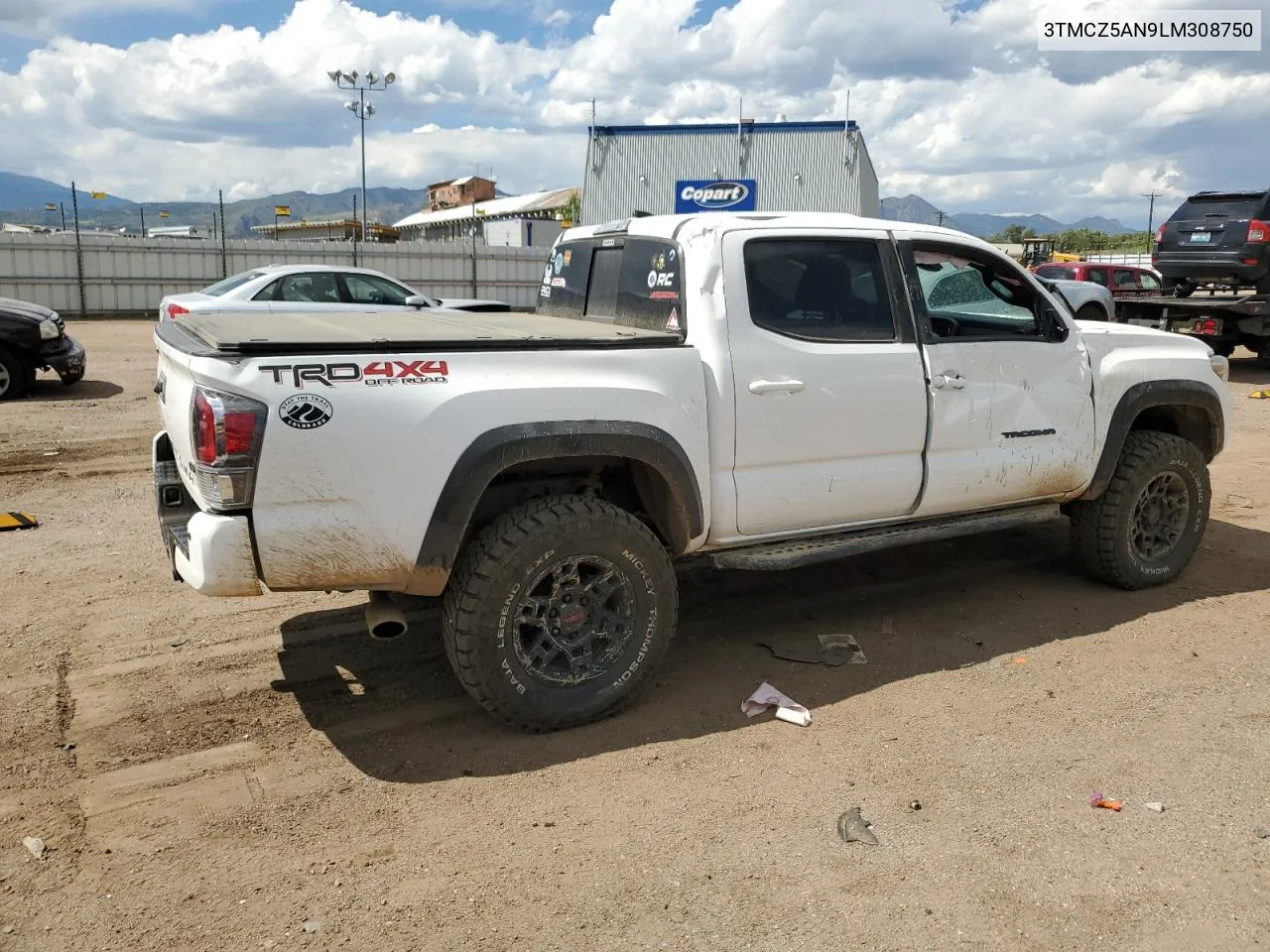 2020 Toyota Tacoma Double Cab VIN: 3TMCZ5AN9LM308750 Lot: 71126904