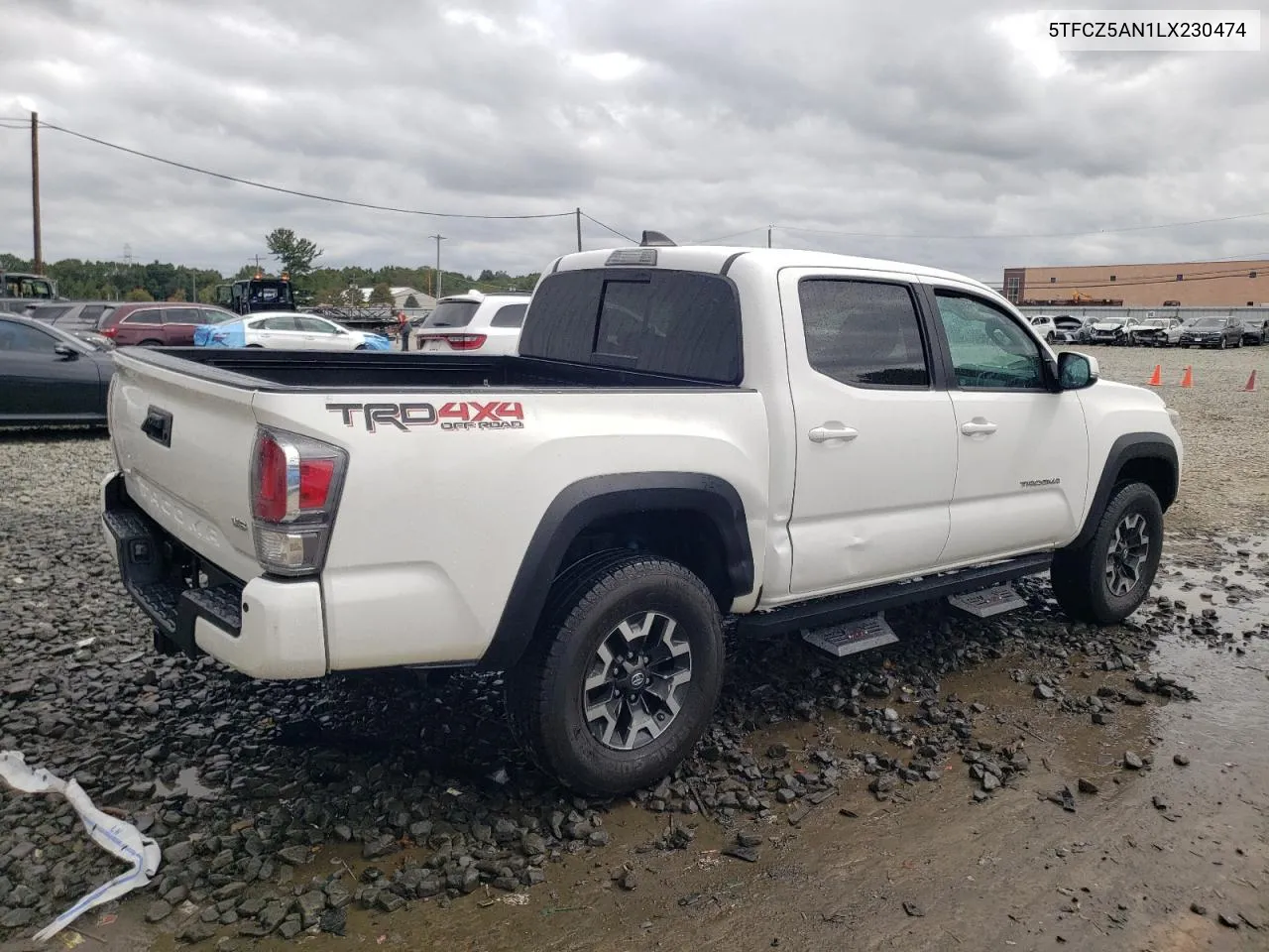 2020 Toyota Tacoma Double Cab VIN: 5TFCZ5AN1LX230474 Lot: 71245924