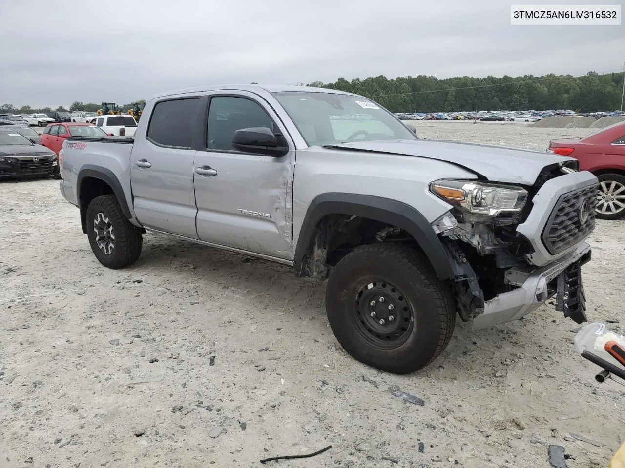 2020 Toyota Tacoma Double Cab VIN: 3TMCZ5AN6LM316532 Lot: 71461044