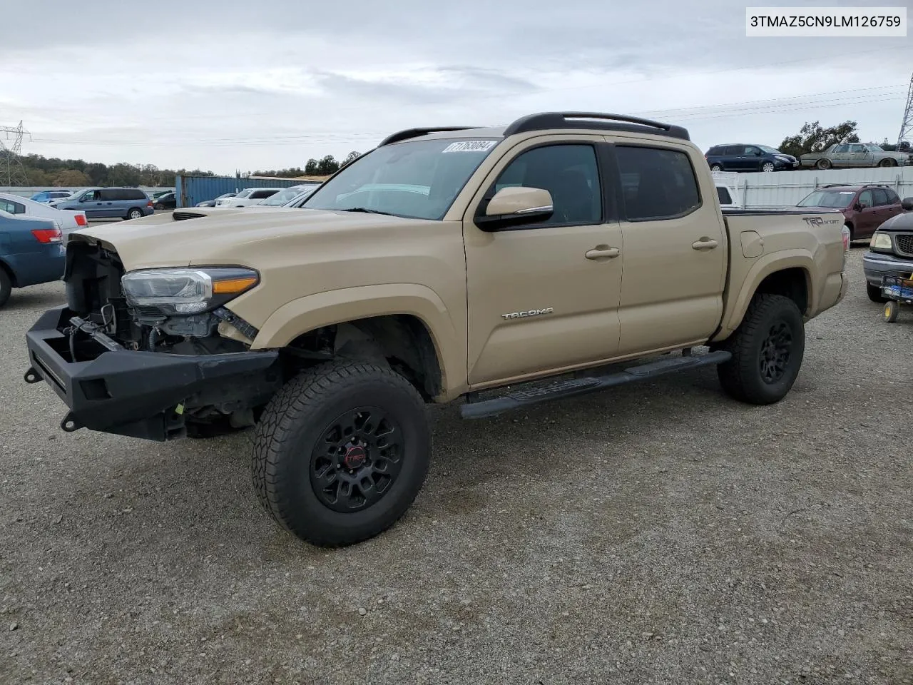 2020 Toyota Tacoma Double Cab VIN: 3TMAZ5CN9LM126759 Lot: 71763084