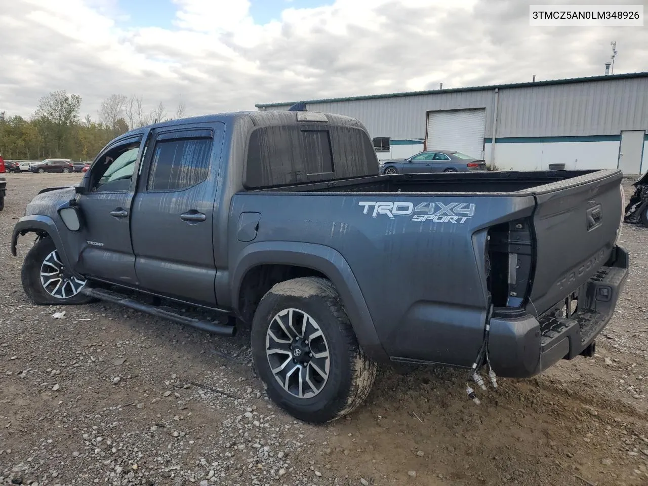 2020 Toyota Tacoma Double Cab VIN: 3TMCZ5AN0LM348926 Lot: 72100674