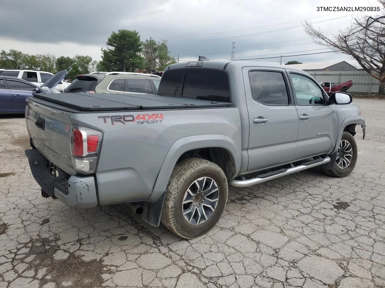 2020 Toyota Tacoma Double Cab VIN: 3TMCZ5AN2LM290835 Lot: 72575534