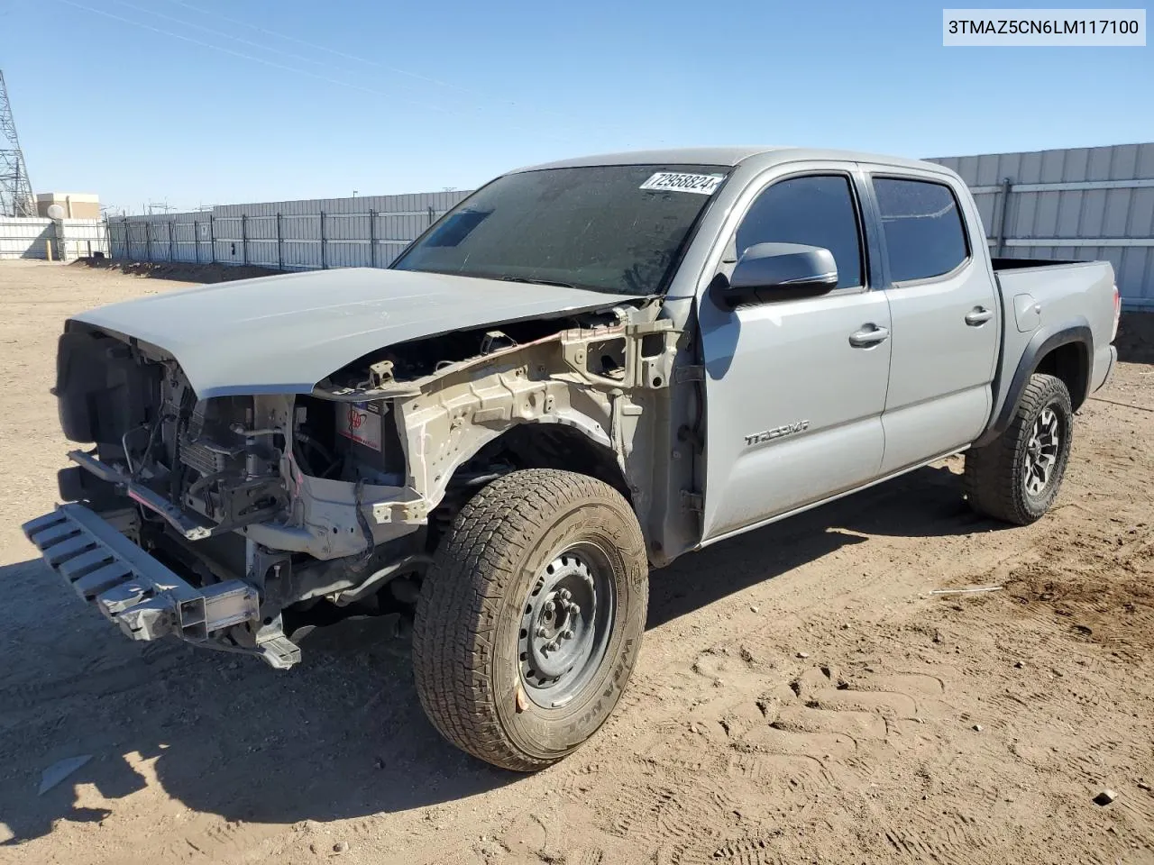 2020 Toyota Tacoma Double Cab VIN: 3TMAZ5CN6LM117100 Lot: 72958824