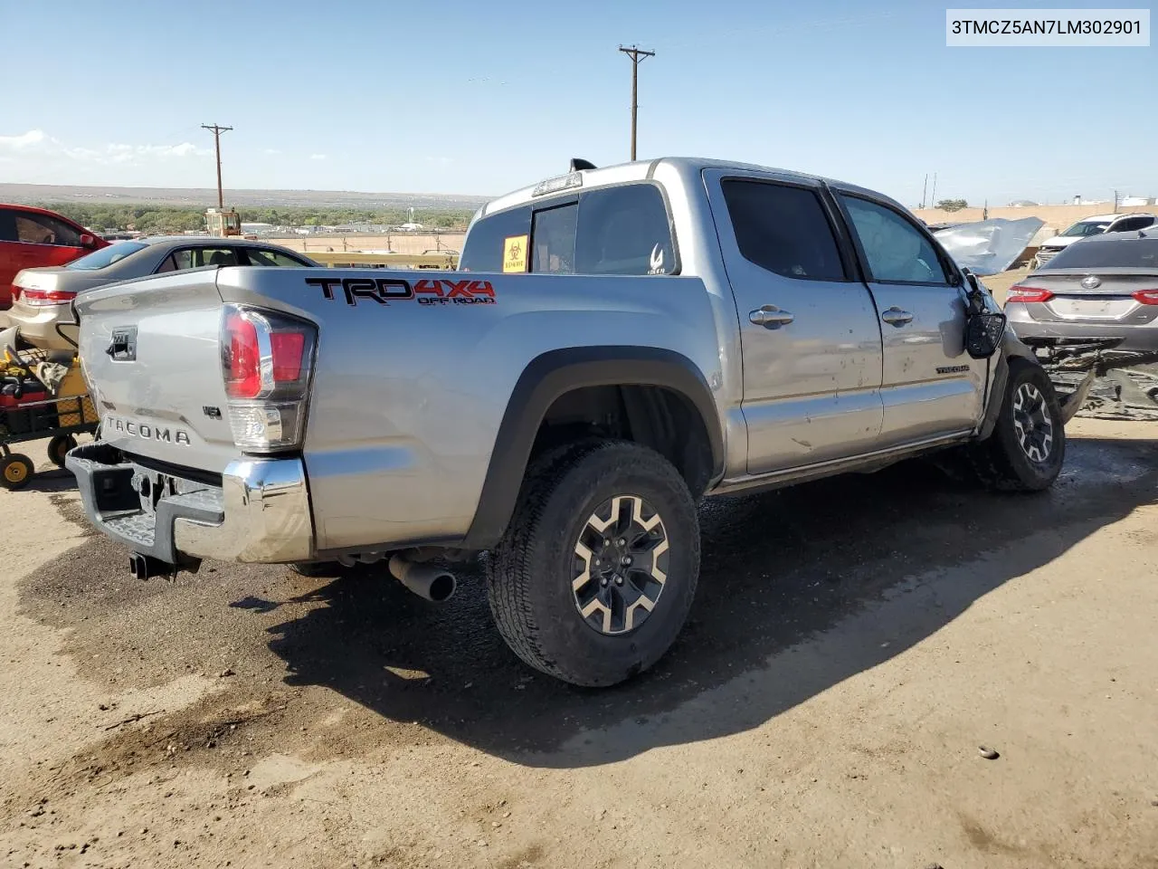 2020 Toyota Tacoma Double Cab VIN: 3TMCZ5AN7LM302901 Lot: 73231544