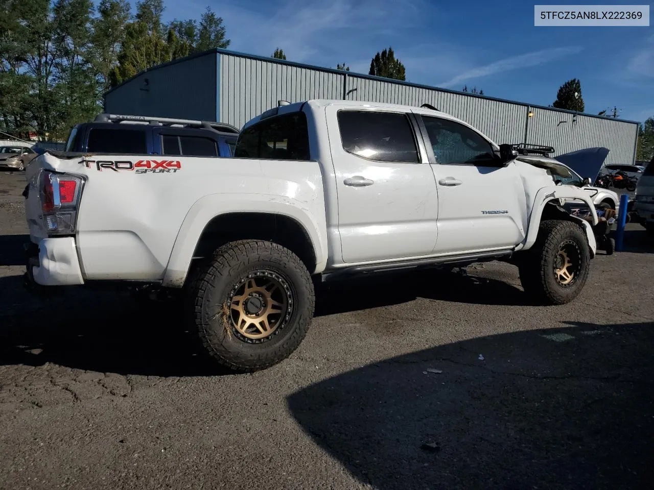 2020 Toyota Tacoma Double Cab VIN: 5TFCZ5AN8LX222369 Lot: 73250754