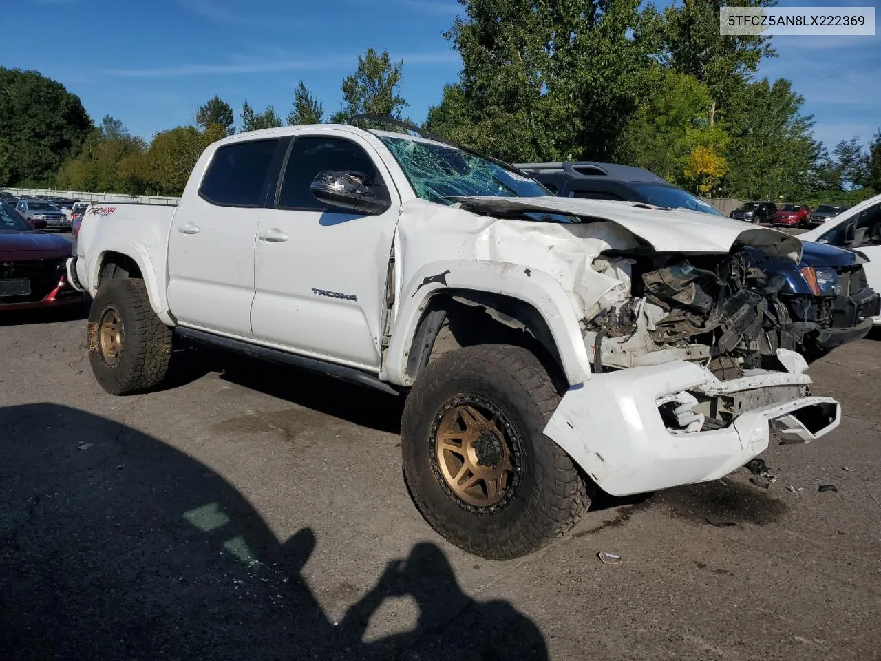 2020 Toyota Tacoma Double Cab VIN: 5TFCZ5AN8LX222369 Lot: 73250754