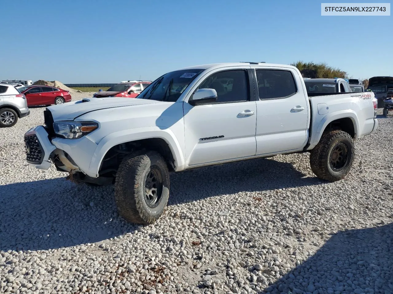 2020 Toyota Tacoma Double Cab VIN: 5TFCZ5AN9LX227743 Lot: 73288094