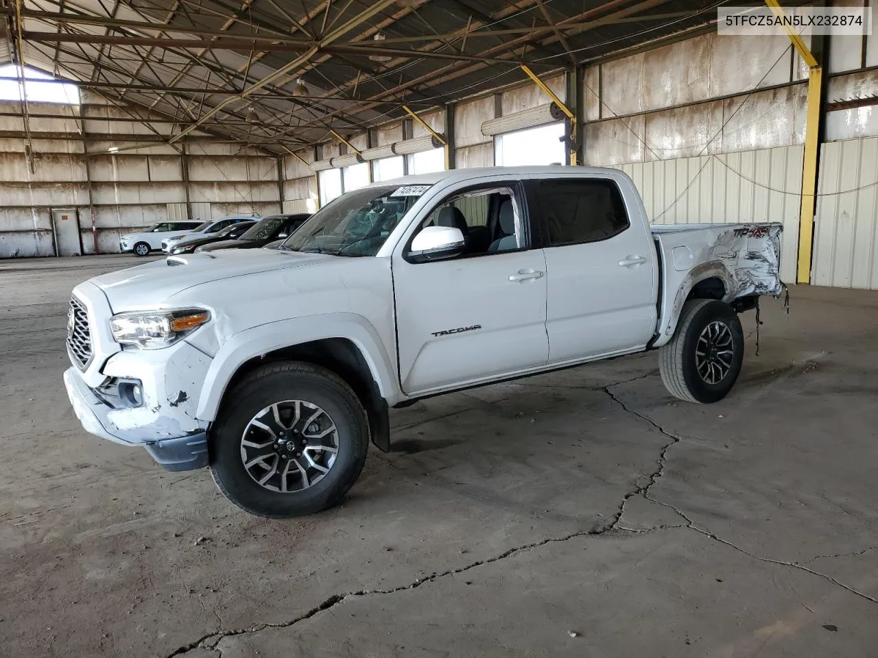 2020 Toyota Tacoma Double Cab VIN: 5TFCZ5AN5LX232874 Lot: 74367474