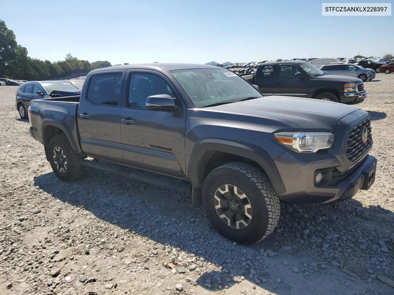 2020 Toyota Tacoma Double Cab VIN: 5TFCZ5ANXLX228397 Lot: 74445494