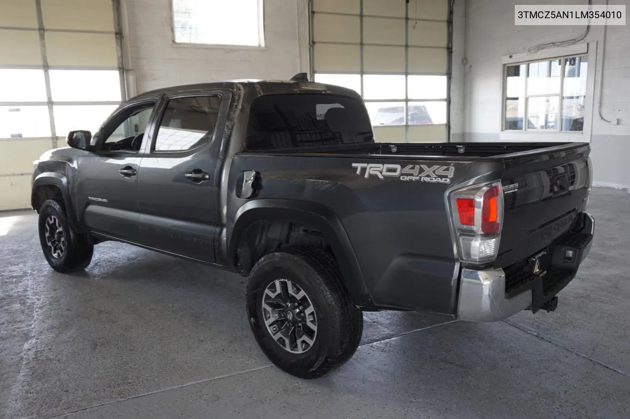 2020 Toyota Tacoma Double Cab VIN: 3TMCZ5AN1LM354010 Lot: 75698974