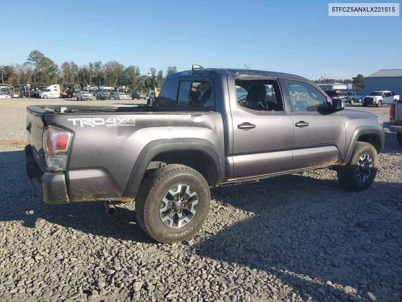 2020 Toyota Tacoma Double Cab VIN: 5TFCZ5ANXLX221515 Lot: 76257554