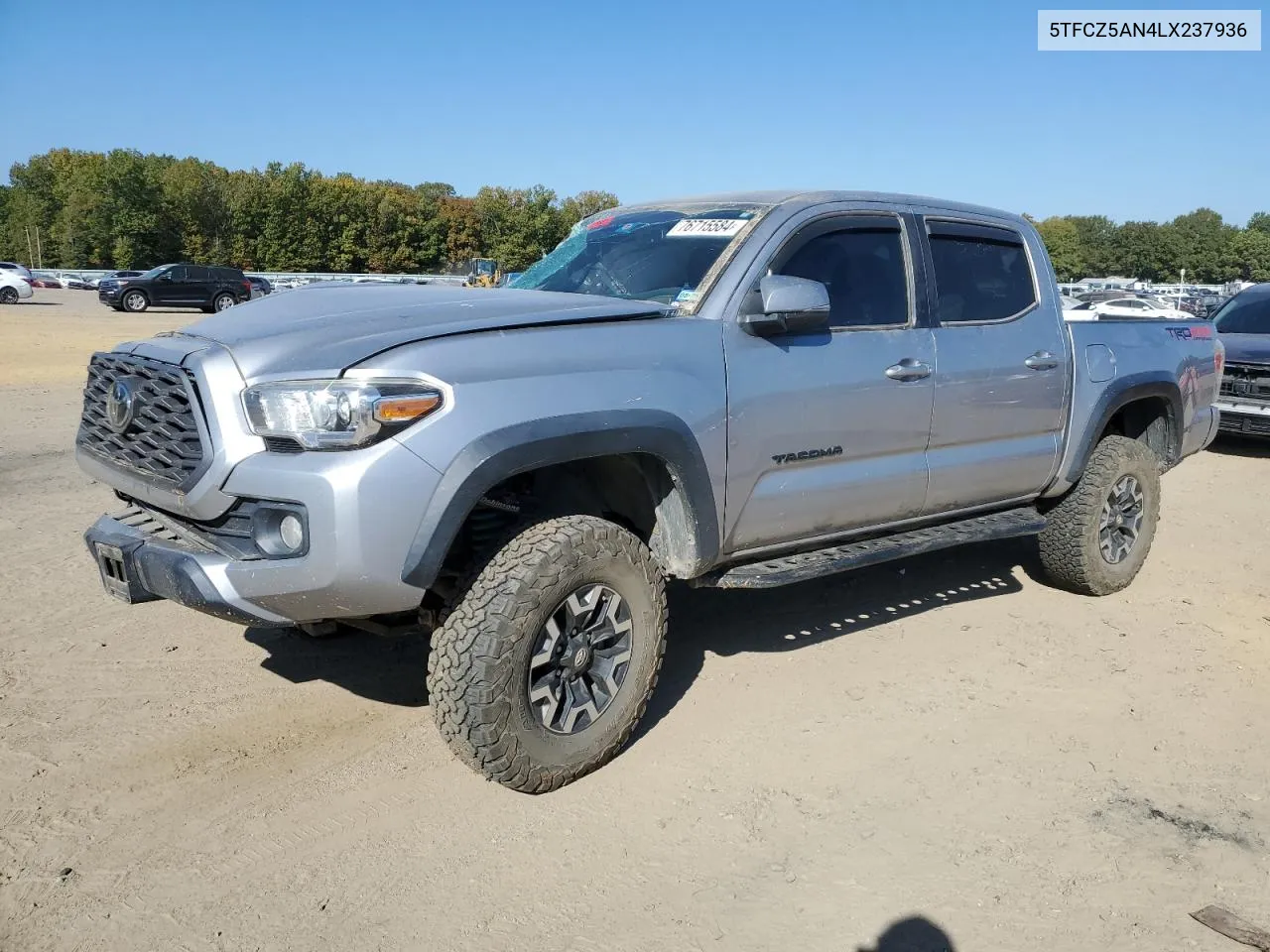 2020 Toyota Tacoma Double Cab VIN: 5TFCZ5AN4LX237936 Lot: 76715584