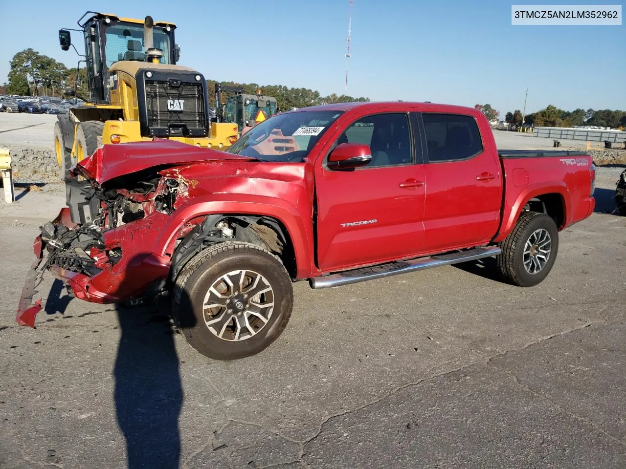 2020 Toyota Tacoma Double Cab VIN: 3TMCZ5AN2LM352962 Lot: 77468394