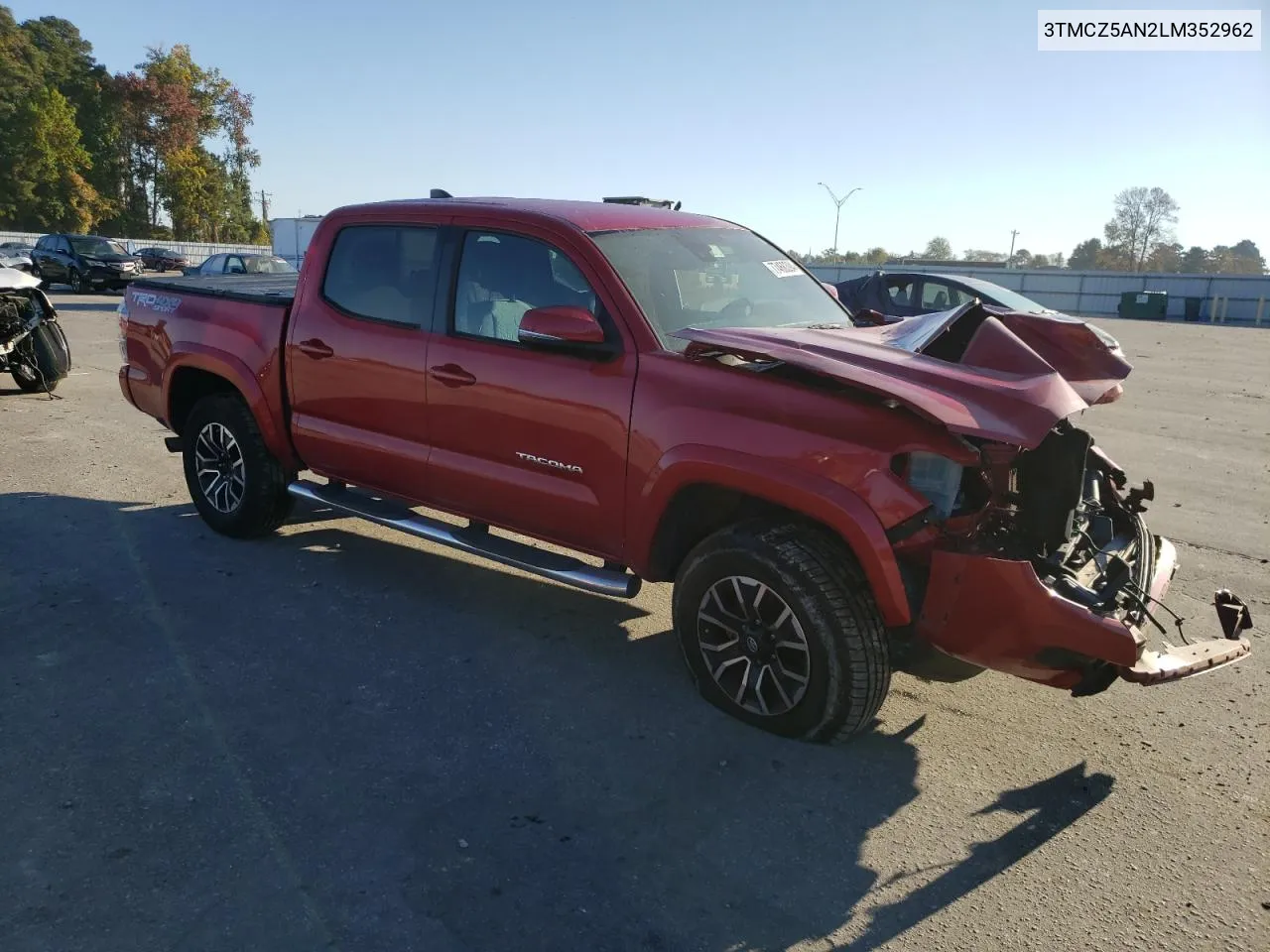 2020 Toyota Tacoma Double Cab VIN: 3TMCZ5AN2LM352962 Lot: 77468394