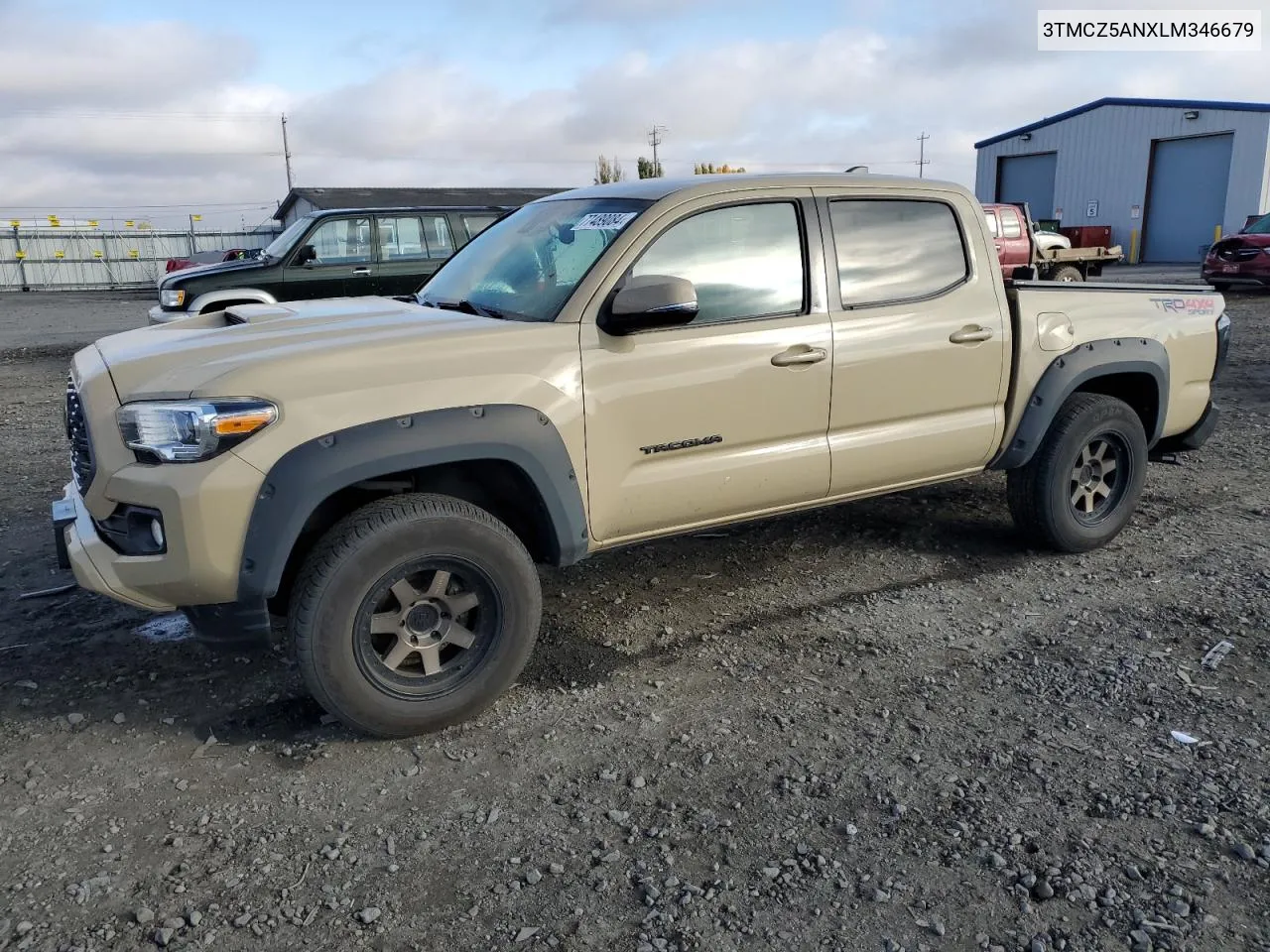 2020 Toyota Tacoma Double Cab VIN: 3TMCZ5ANXLM346679 Lot: 77489084