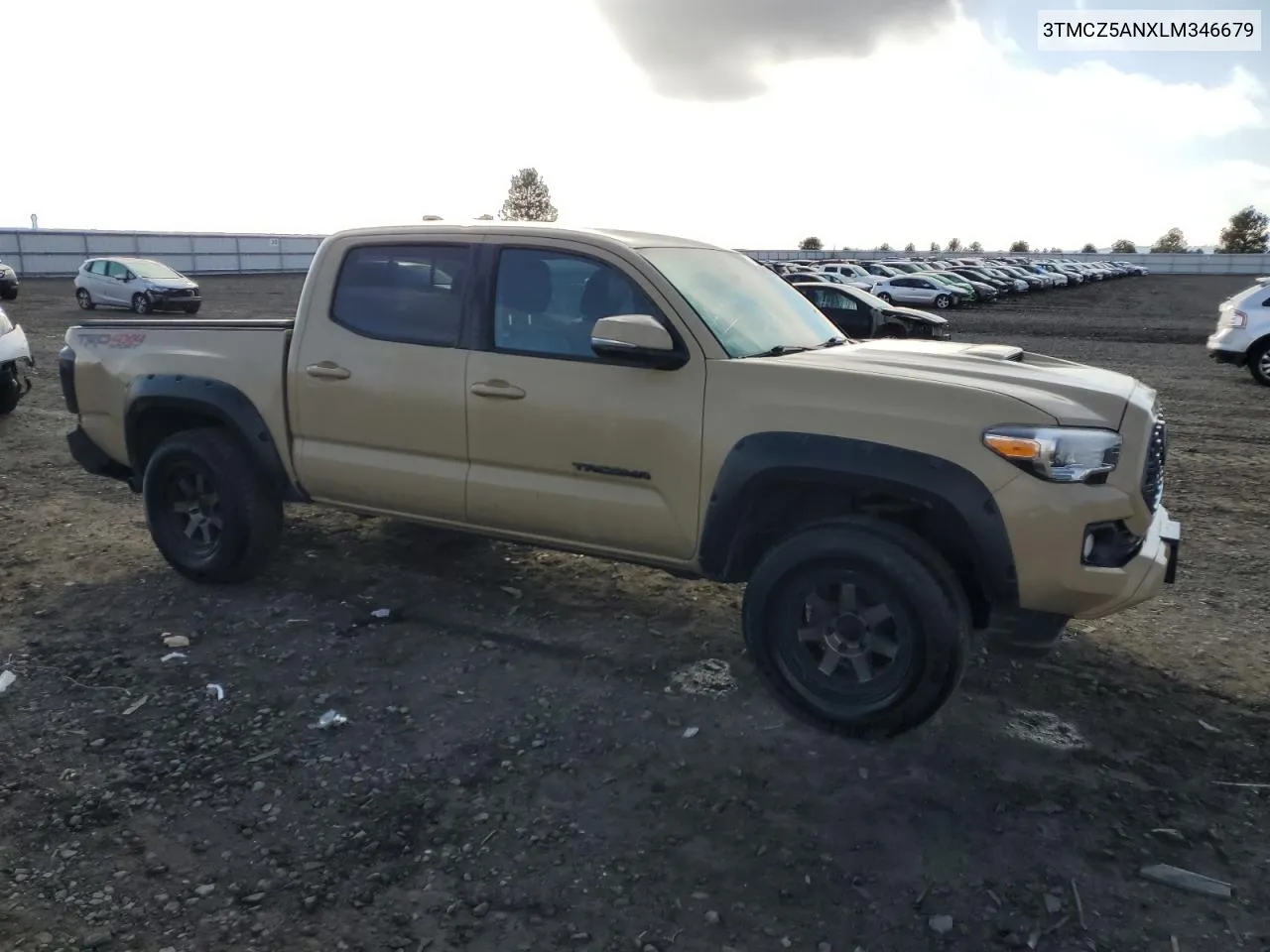 2020 Toyota Tacoma Double Cab VIN: 3TMCZ5ANXLM346679 Lot: 77489084