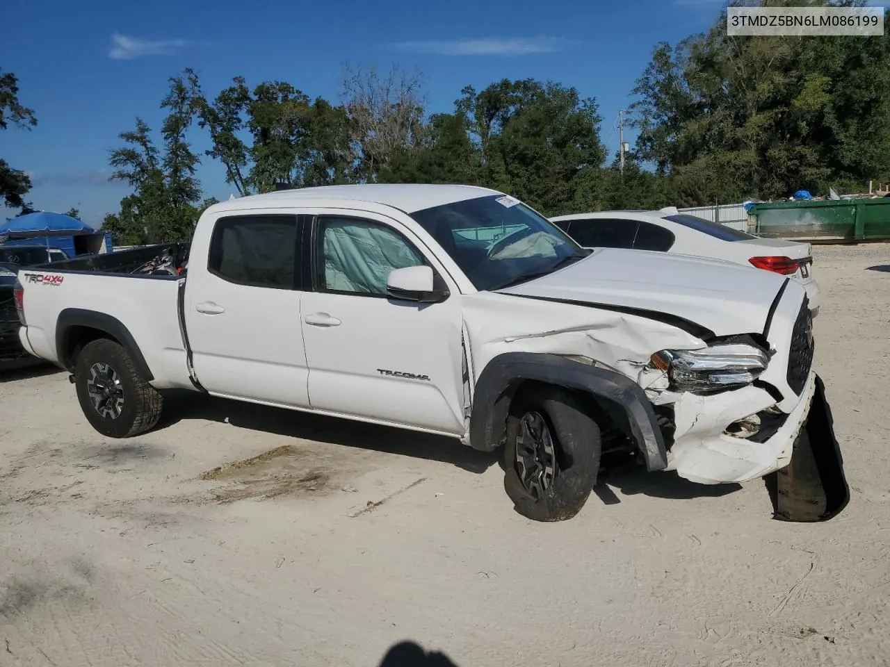 2020 Toyota Tacoma Double Cab VIN: 3TMDZ5BN6LM086199 Lot: 77757484