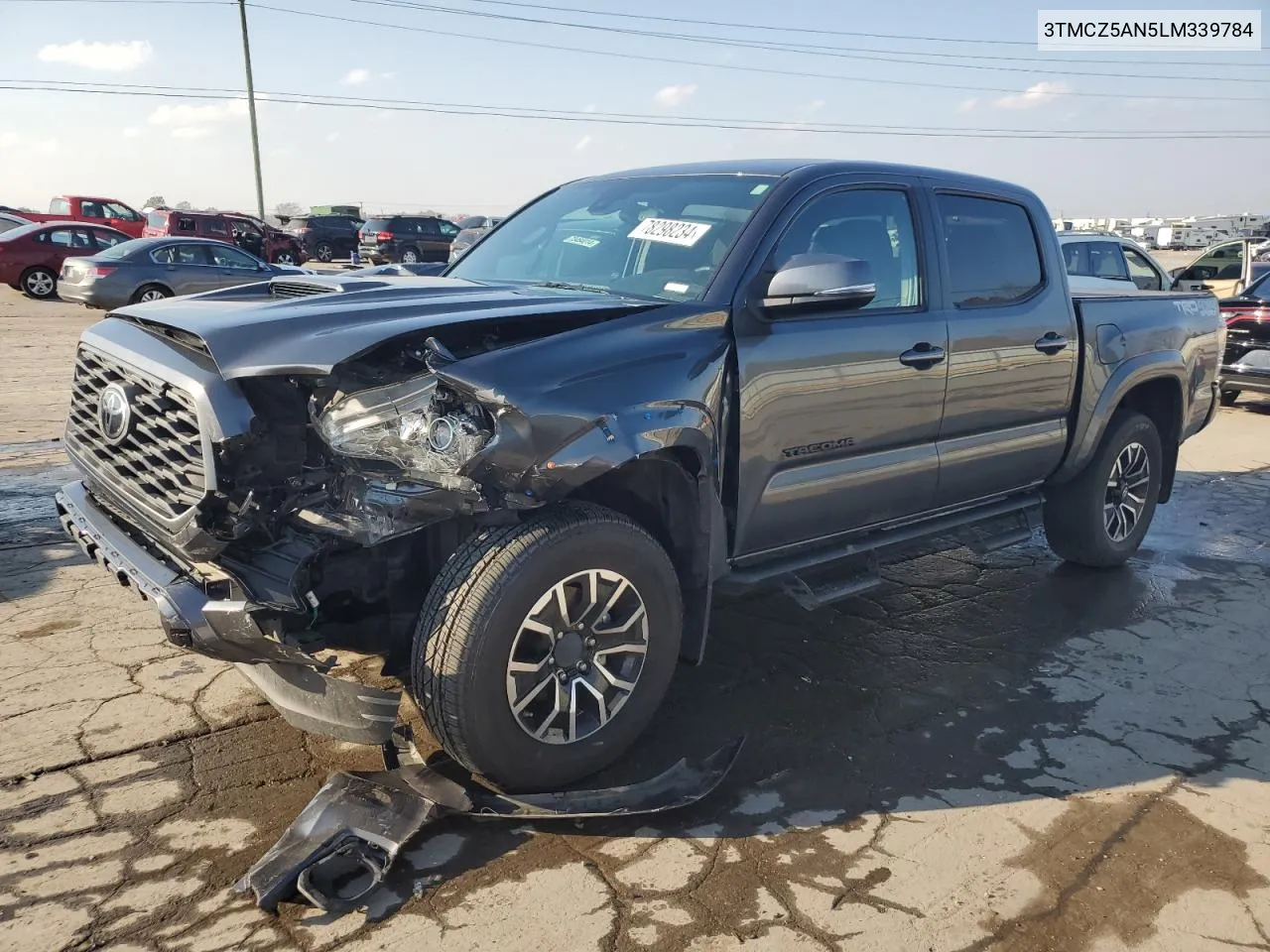 2020 Toyota Tacoma Double Cab VIN: 3TMCZ5AN5LM339784 Lot: 78298234