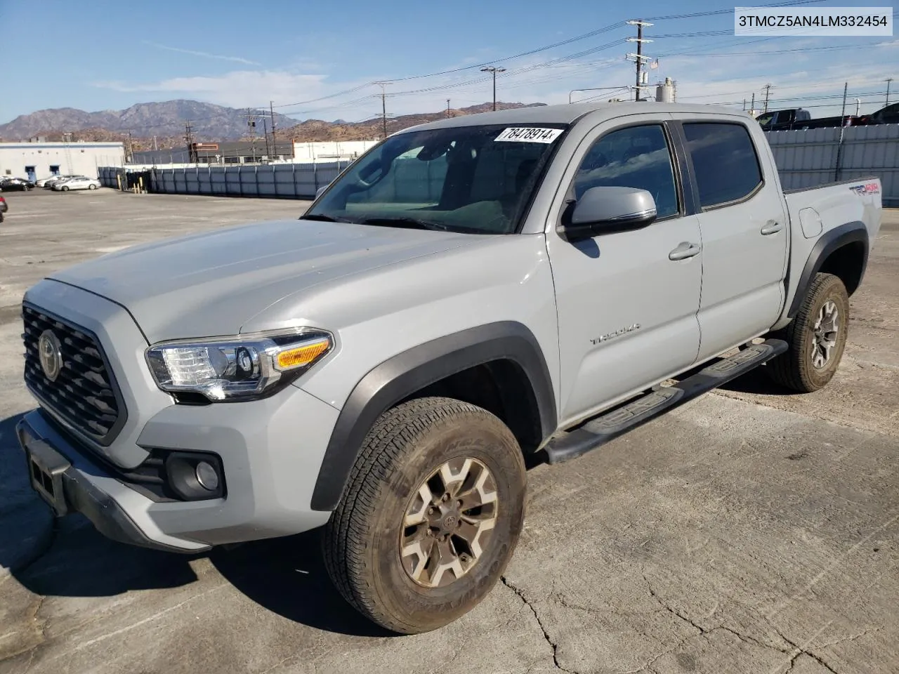 2020 Toyota Tacoma Double Cab VIN: 3TMCZ5AN4LM332454 Lot: 78478914