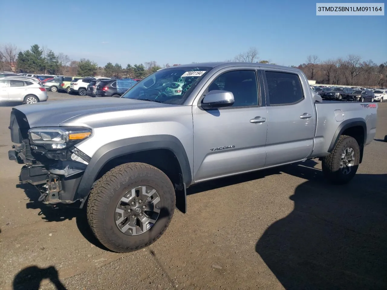 2020 Toyota Tacoma Double Cab VIN: 3TMDZ5BN1LM091164 Lot: 78681194