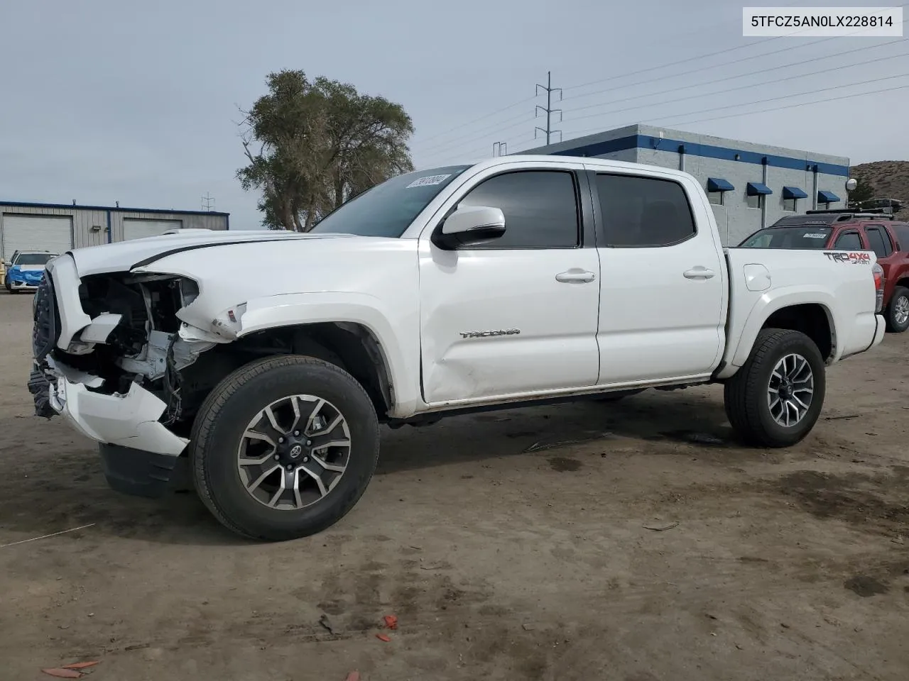 2020 Toyota Tacoma Double Cab VIN: 5TFCZ5AN0LX228814 Lot: 79913904