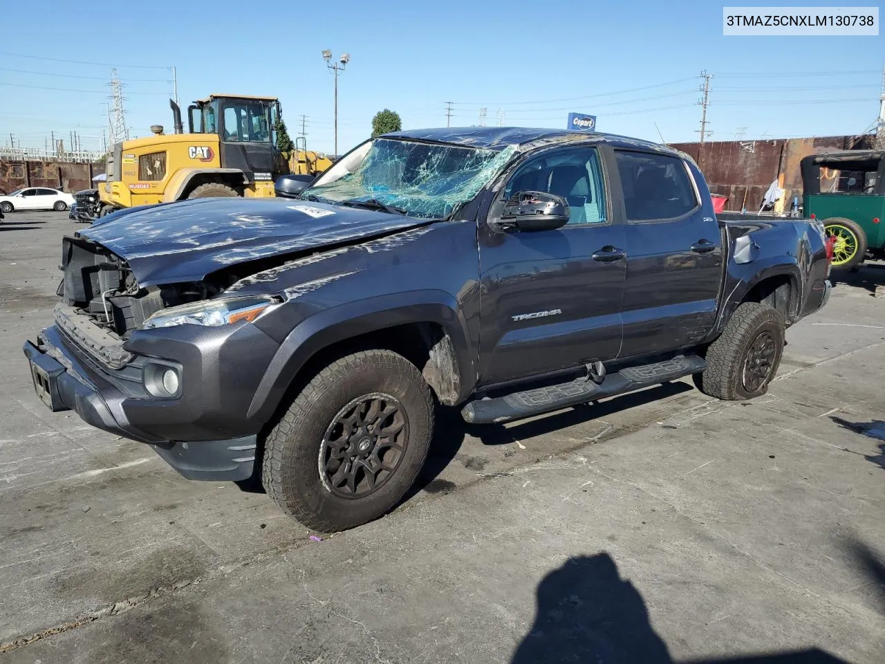 2020 Toyota Tacoma Double Cab VIN: 3TMAZ5CNXLM130738 Lot: 80143484