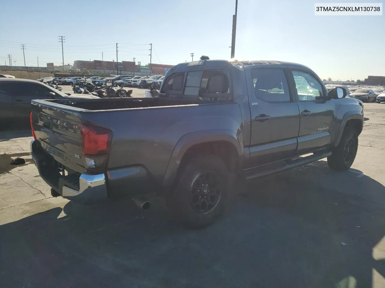 2020 Toyota Tacoma Double Cab VIN: 3TMAZ5CNXLM130738 Lot: 80143484