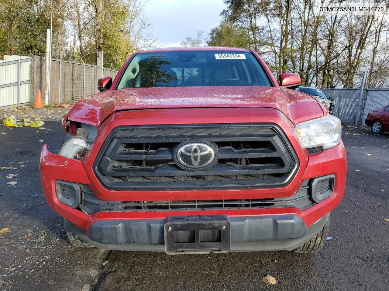 2020 Toyota Tacoma Double Cab VIN: 3TMCZ5AN3LM344773 Lot: 80543804