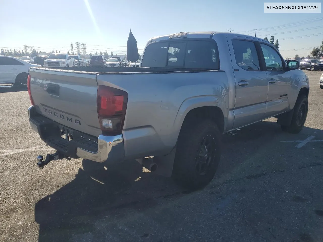 2020 Toyota Tacoma Double Cab VIN: 5TFAX5GNXLX181229 Lot: 80564744