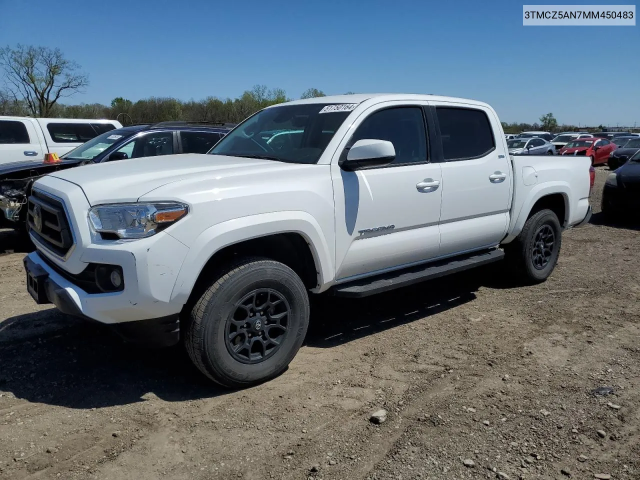 2021 Toyota Tacoma Double Cab VIN: 3TMCZ5AN7MM450483 Lot: 51750164