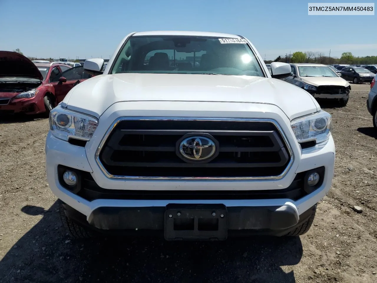 2021 Toyota Tacoma Double Cab VIN: 3TMCZ5AN7MM450483 Lot: 51750164