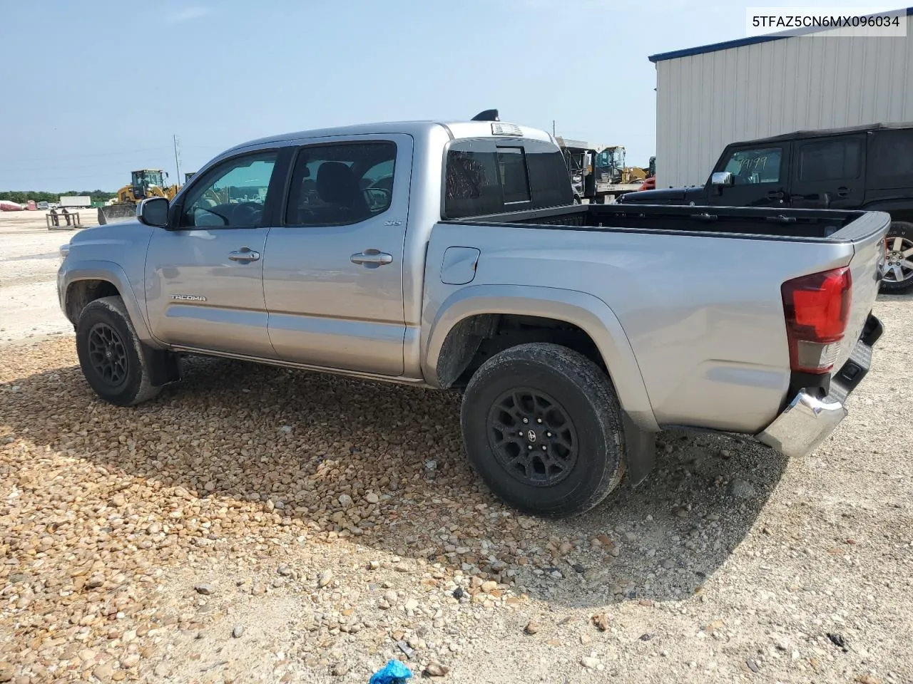 2021 Toyota Tacoma Double Cab VIN: 5TFAZ5CN6MX096034 Lot: 51796094