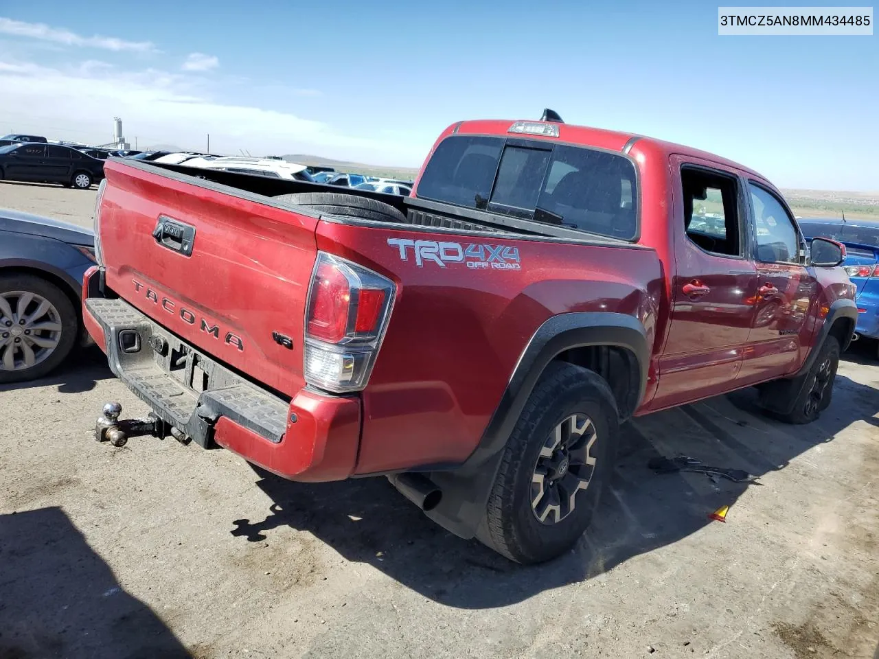 2021 Toyota Tacoma Double Cab VIN: 3TMCZ5AN8MM434485 Lot: 52154474