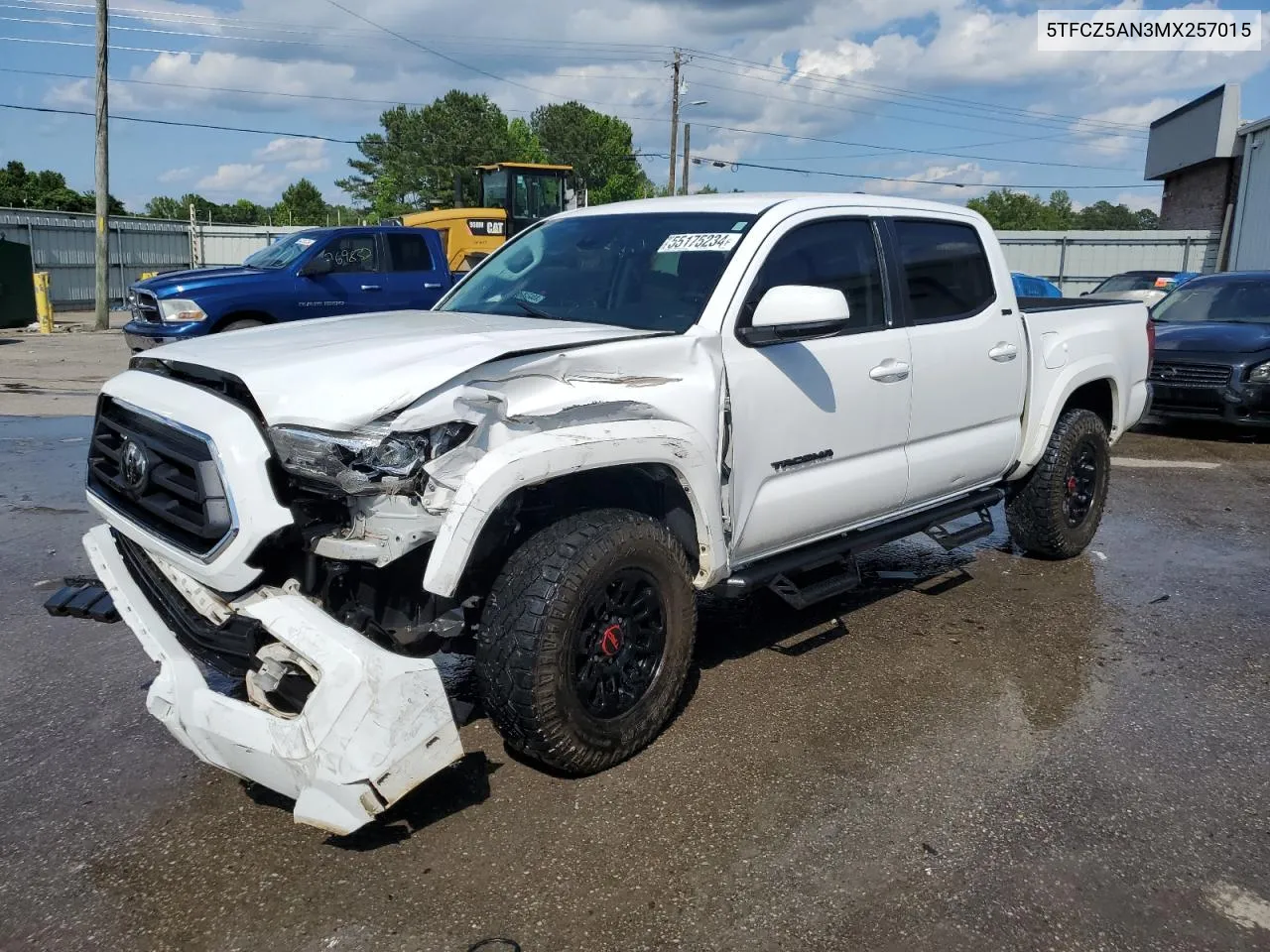 2021 Toyota Tacoma Double Cab VIN: 5TFCZ5AN3MX257015 Lot: 55175234