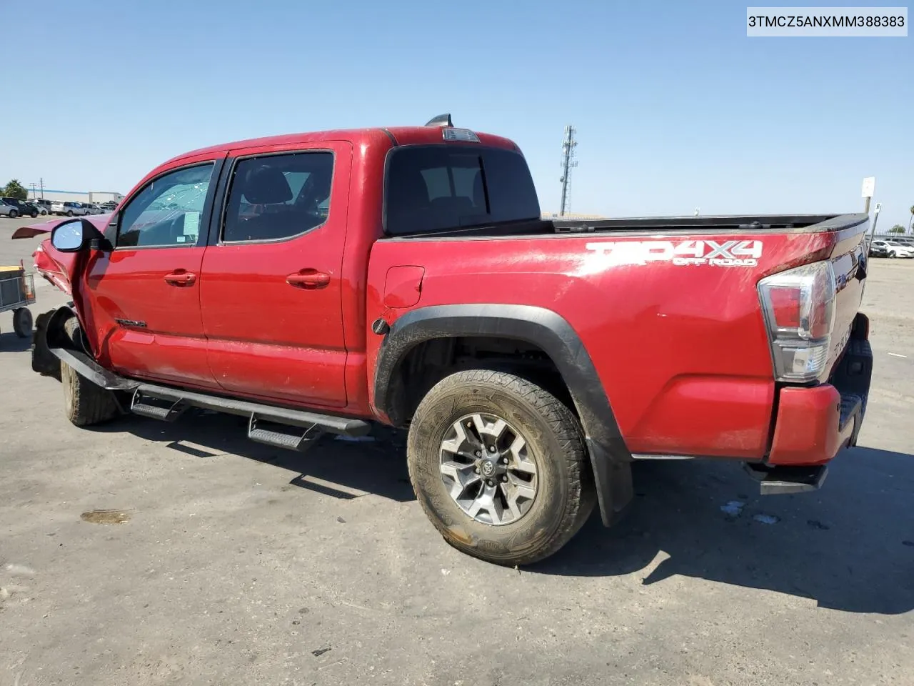 2021 Toyota Tacoma Double Cab VIN: 3TMCZ5ANXMM388383 Lot: 58882393