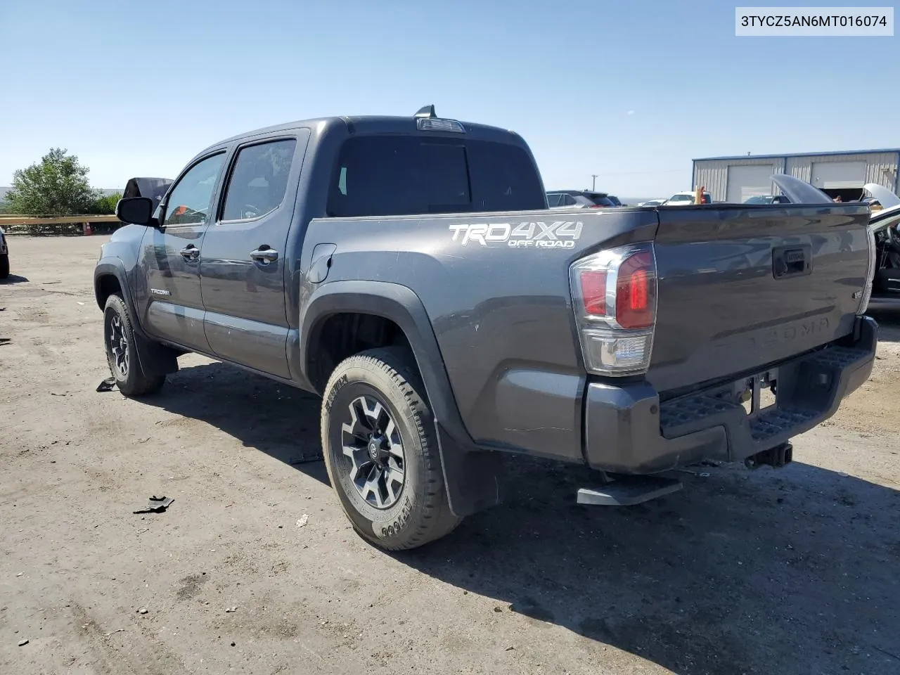 2021 Toyota Tacoma Double Cab VIN: 3TYCZ5AN6MT016074 Lot: 58983664