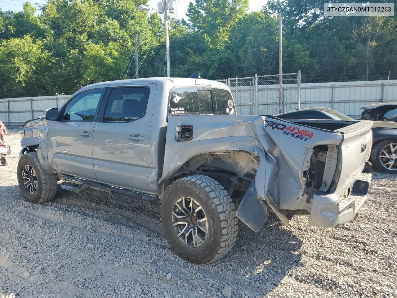 2021 Toyota Tacoma Double Cab VIN: 3TYCZ5AN0MT012263 Lot: 59942984