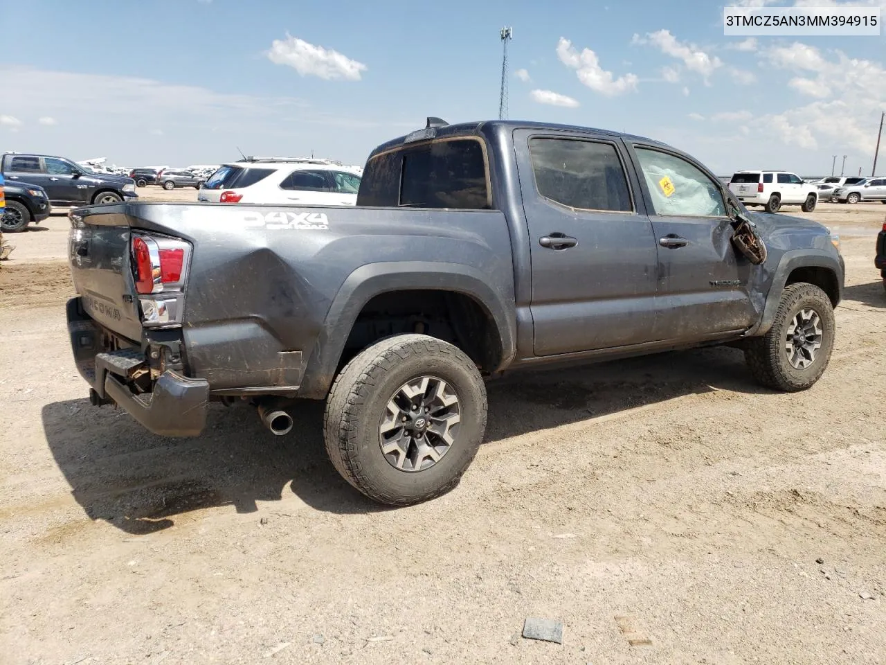 2021 Toyota Tacoma Double Cab VIN: 3TMCZ5AN3MM394915 Lot: 60954284