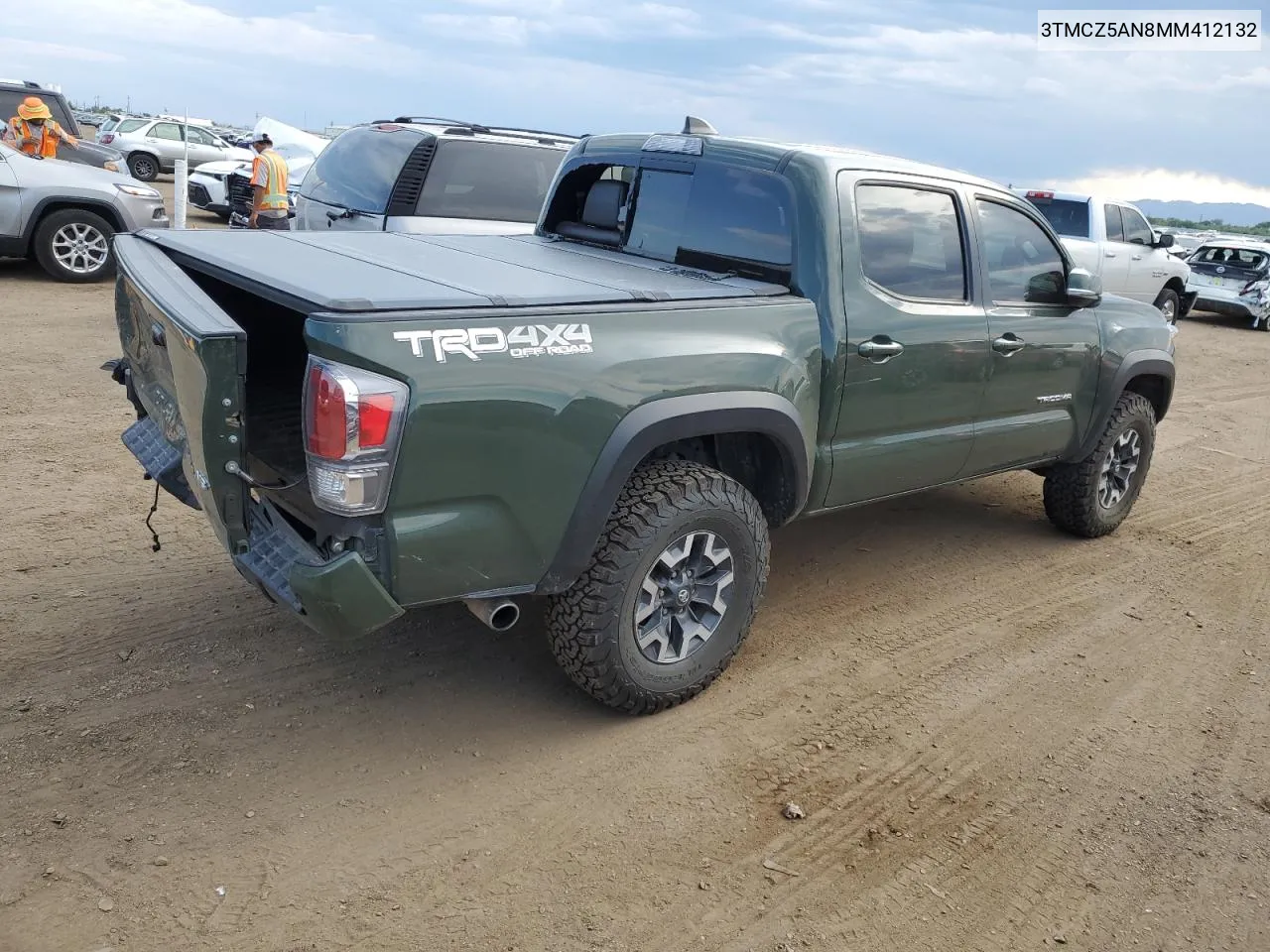 3TMCZ5AN8MM412132 2021 Toyota Tacoma Double Cab